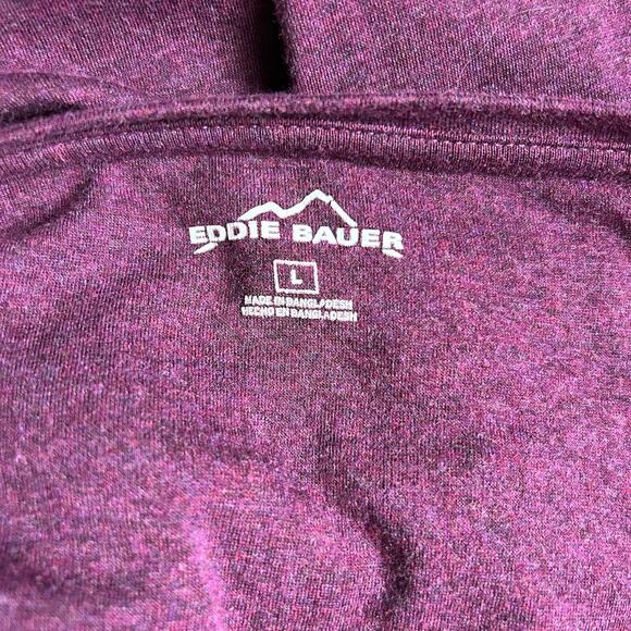 Eddie Bauer Large Purple V Neck Long Sleeve Top - Picture 3 of 3